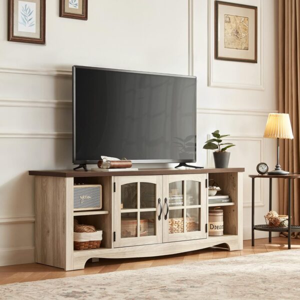Farmhouse TV Stand for 65 Inch Wood Entertainment Center Wholesale made in Vietnam Factories and Manufacturers